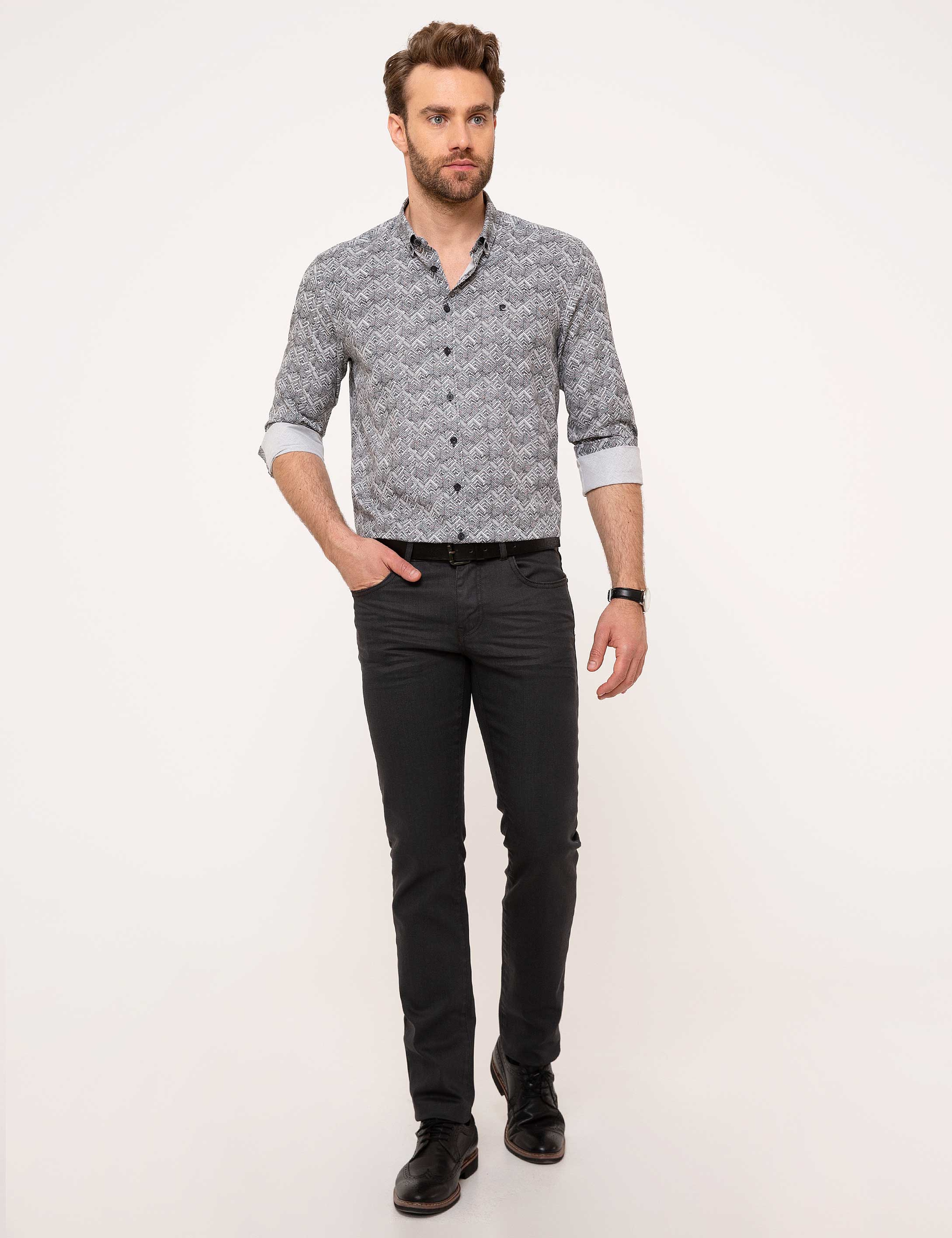 Siyah Slim Fit Gömlek - Image 5