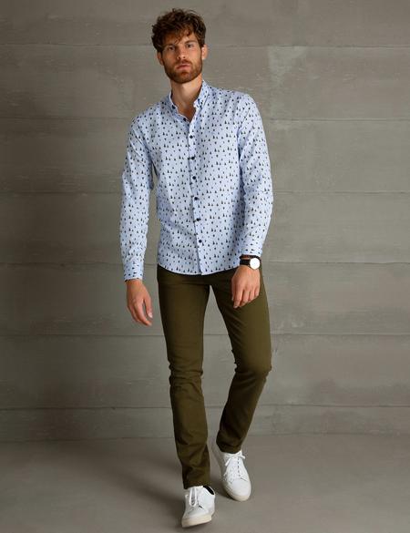 Kahverengi Slim Fit Uzun Kollu Gömlek - 50195200001