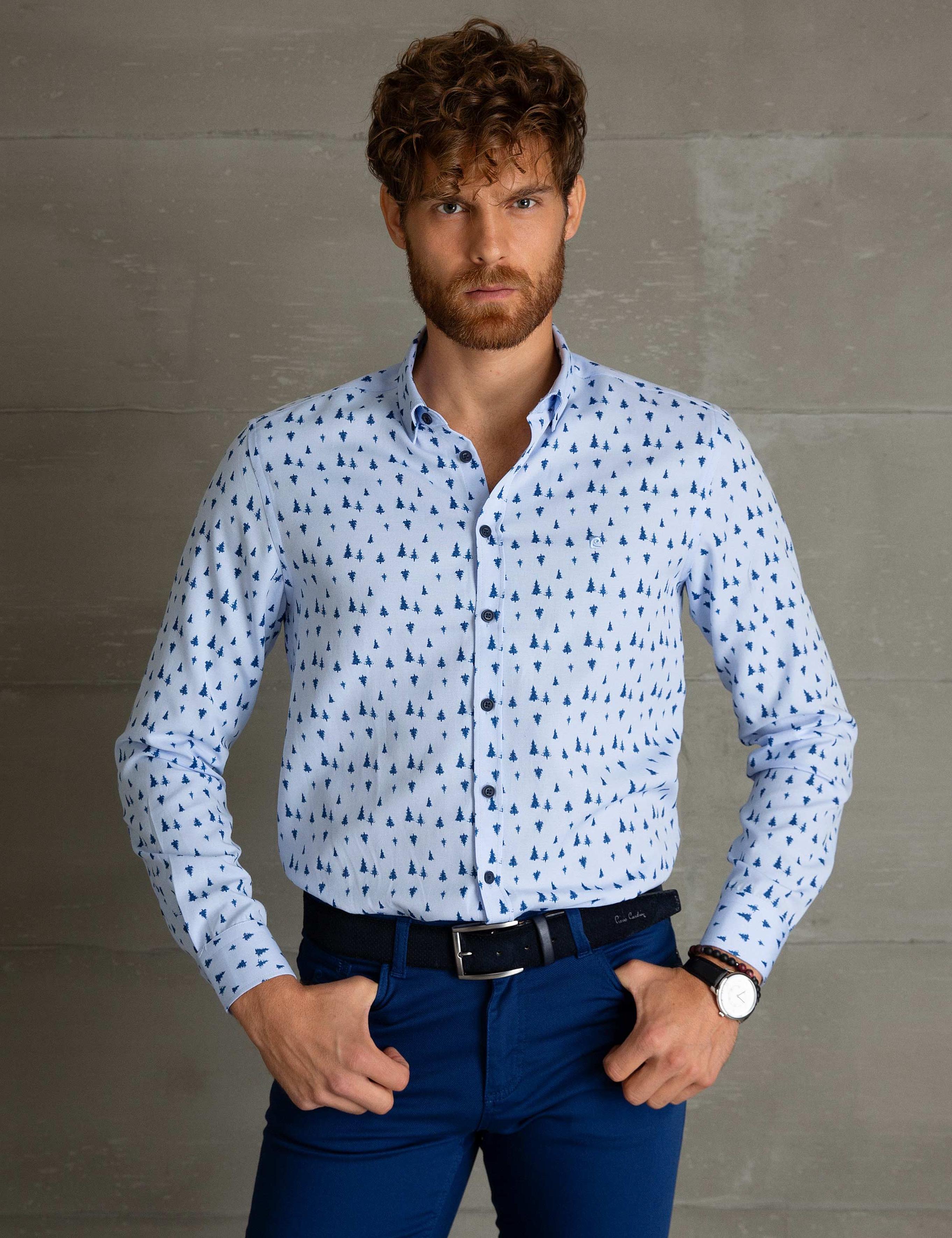 Mavi Slim Fit Gömlek