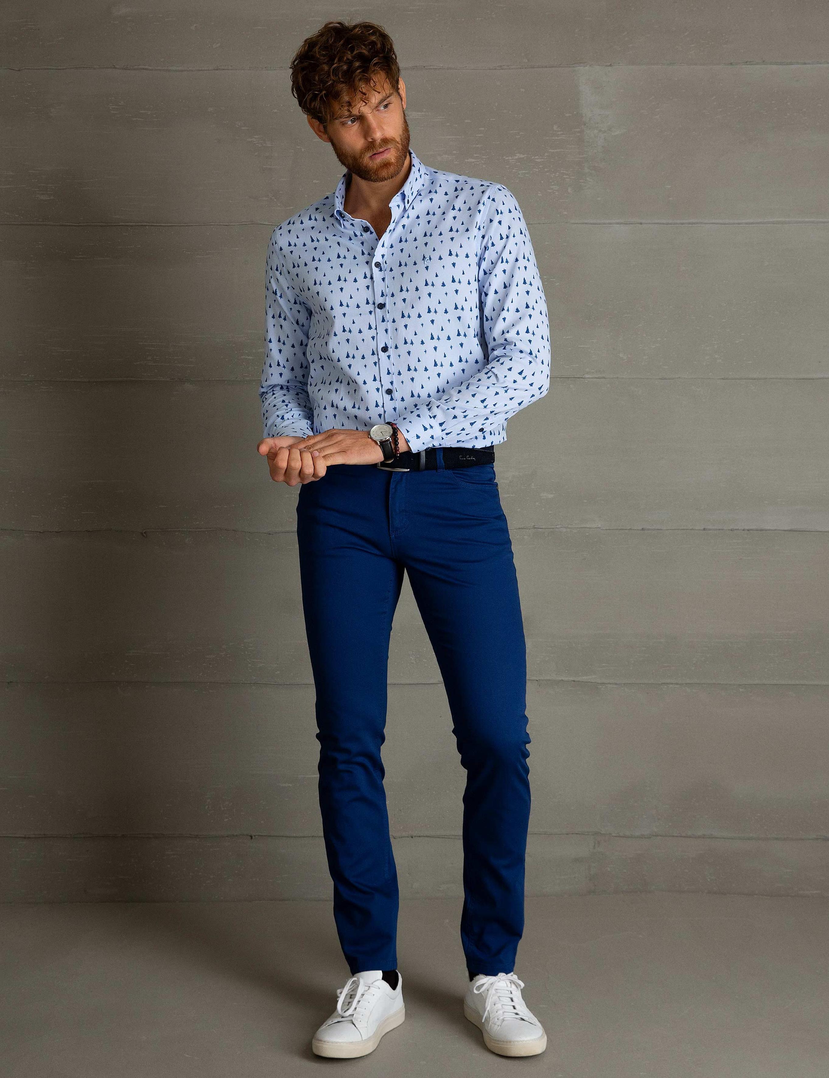 Mavi Slim Fit Gömlek