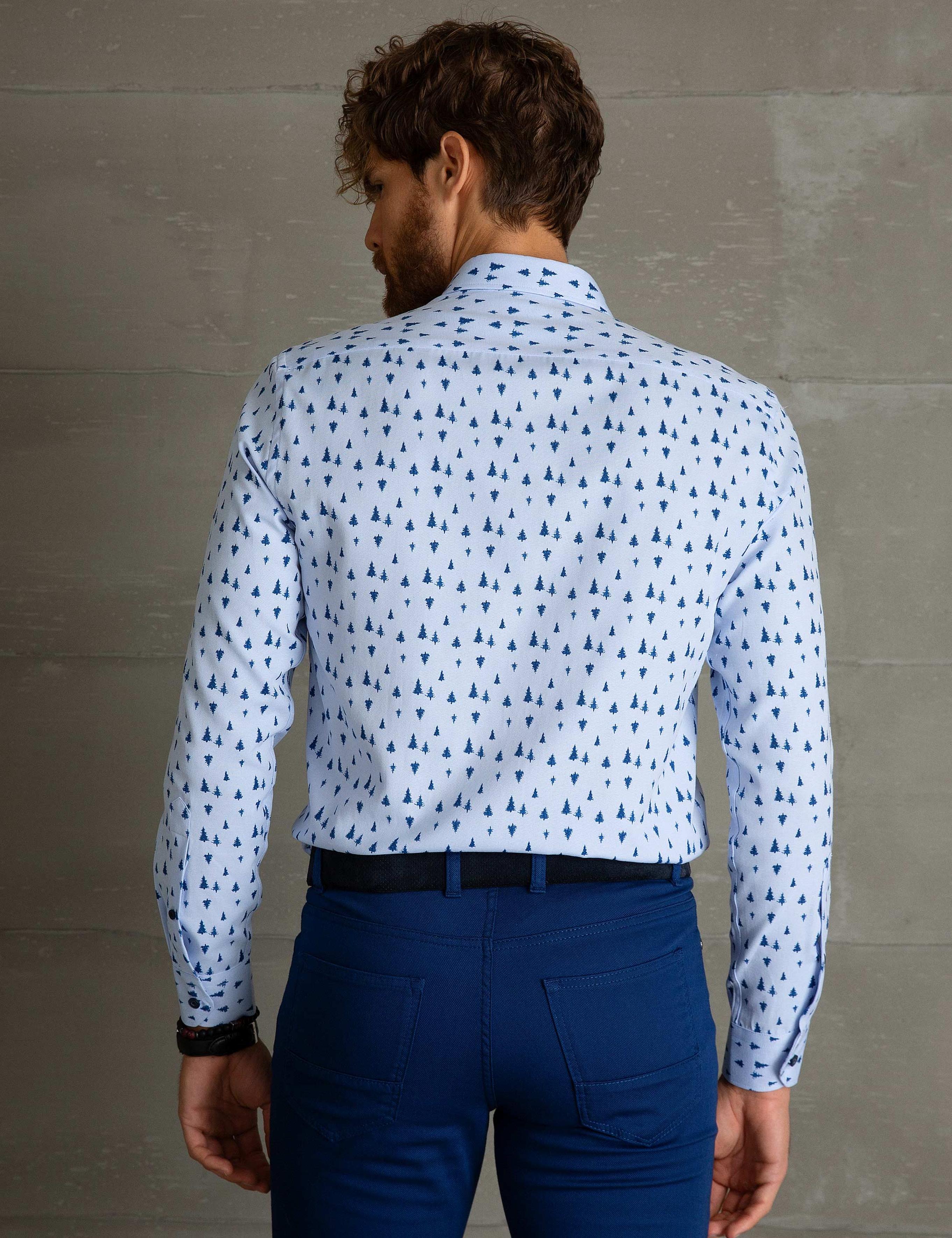 Mavi Slim Fit Gömlek