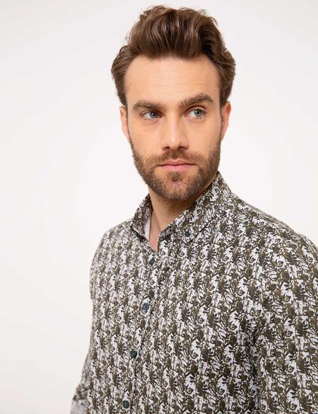 Kahverengi Slim Fit Gömlek - 50195212001