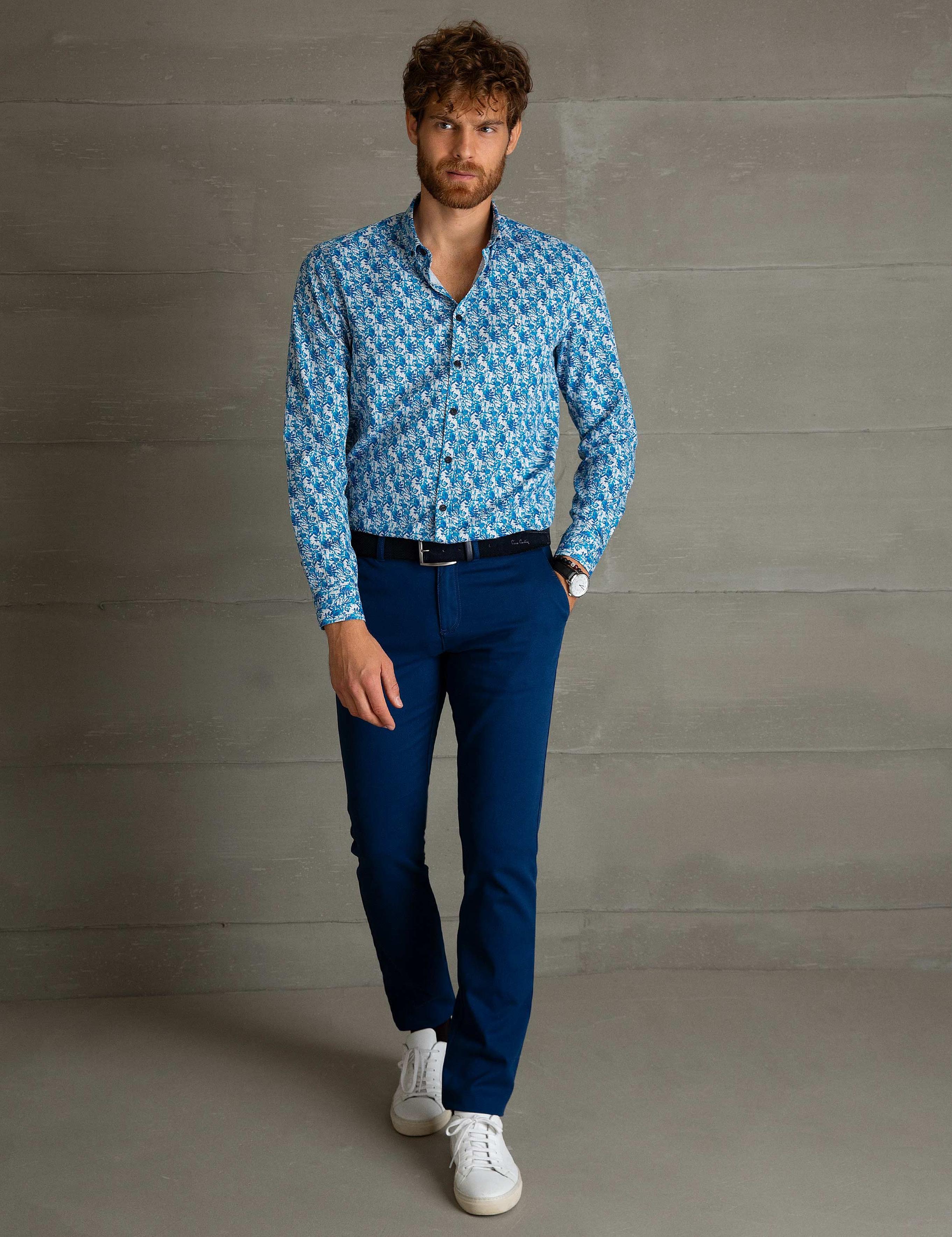 Saks Mavi Slim Fit Gömlek