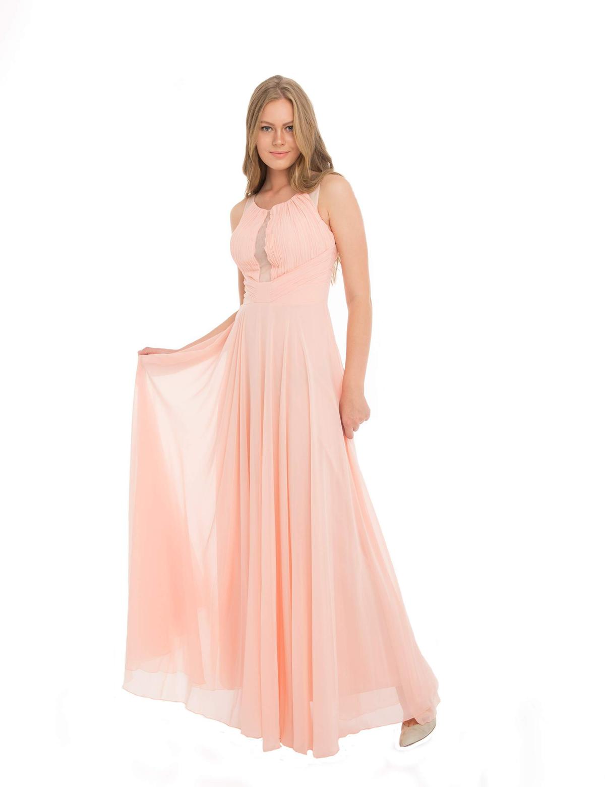 Pembe Dokuma Elbise - 50195560013