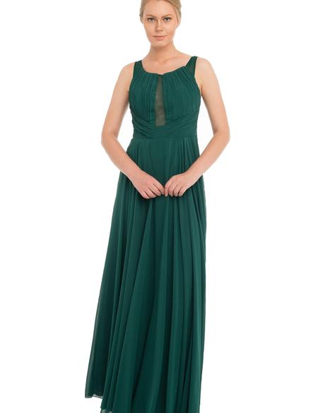 Yeşil Dokuma Elbise - 50195604007