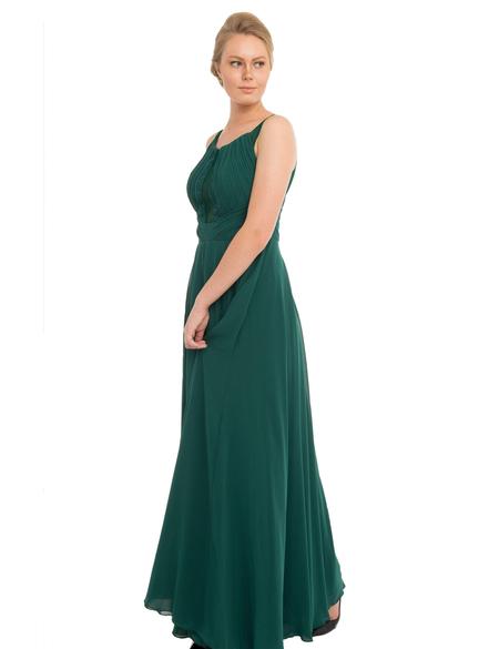 Yeşil Dokuma Elbise - 50195604007