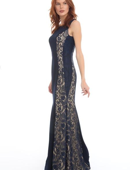 Lacivert Dokuma Elbise - 50195605005