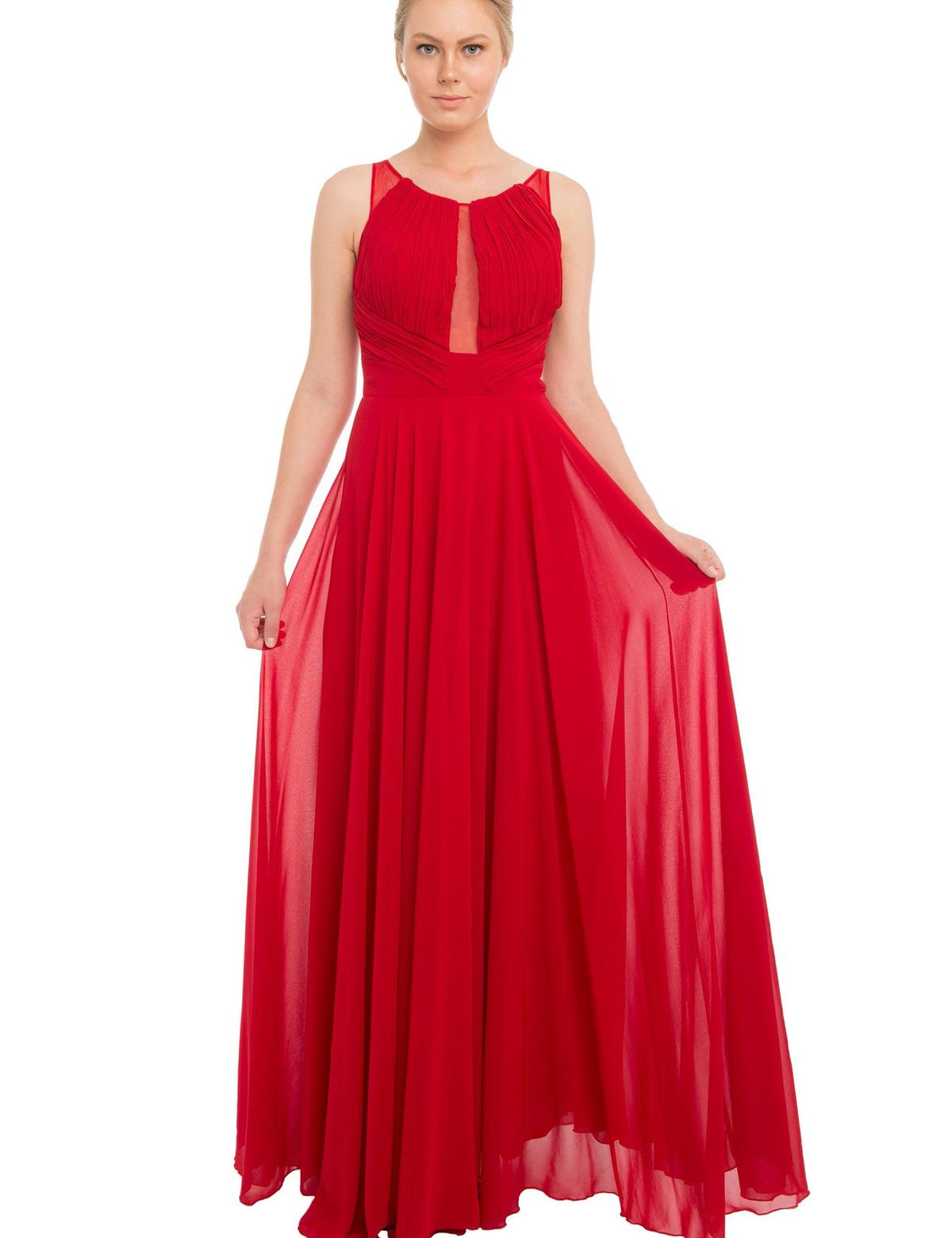 Kırmızı Dokuma Elbise