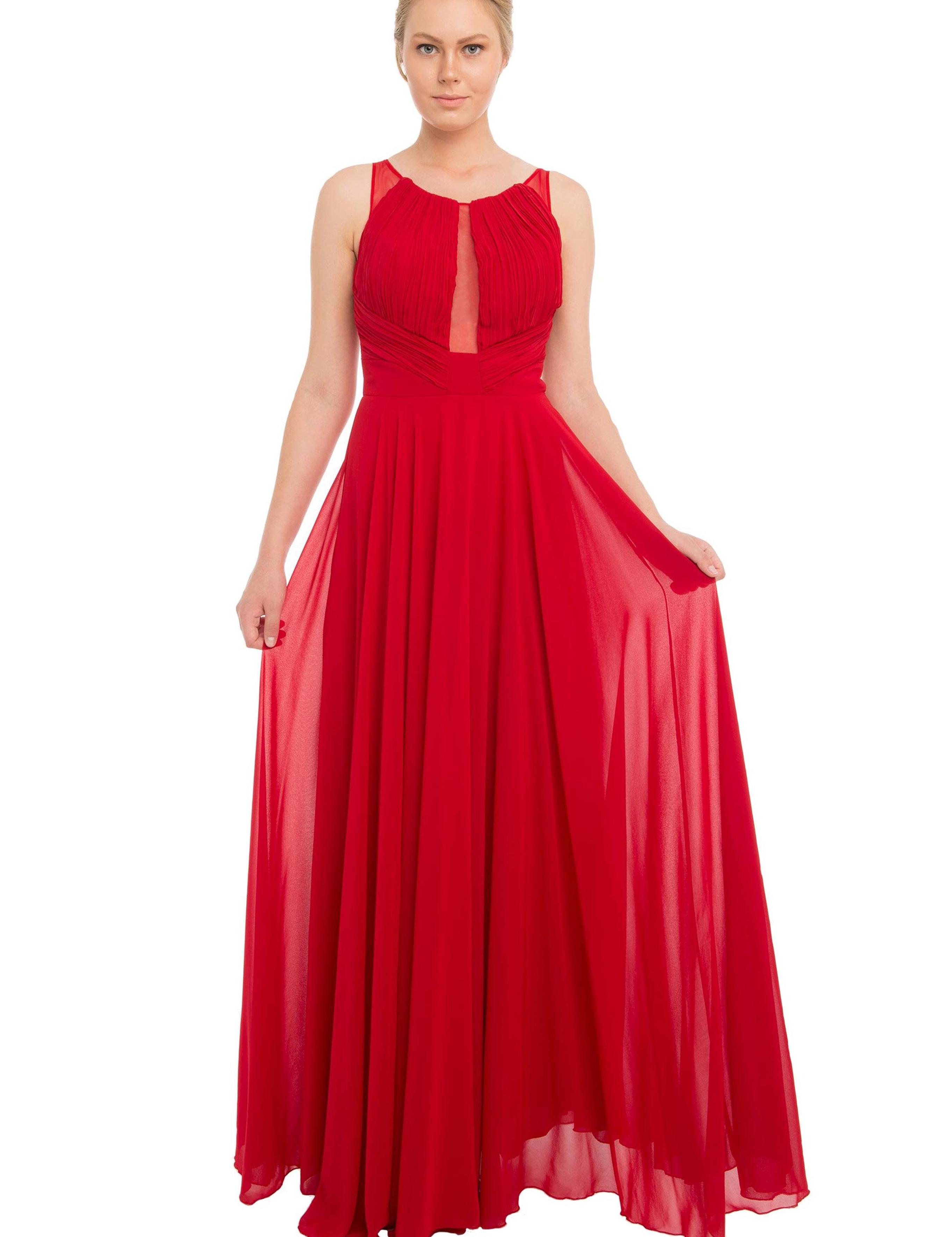 Kırmızı Dokuma Elbise