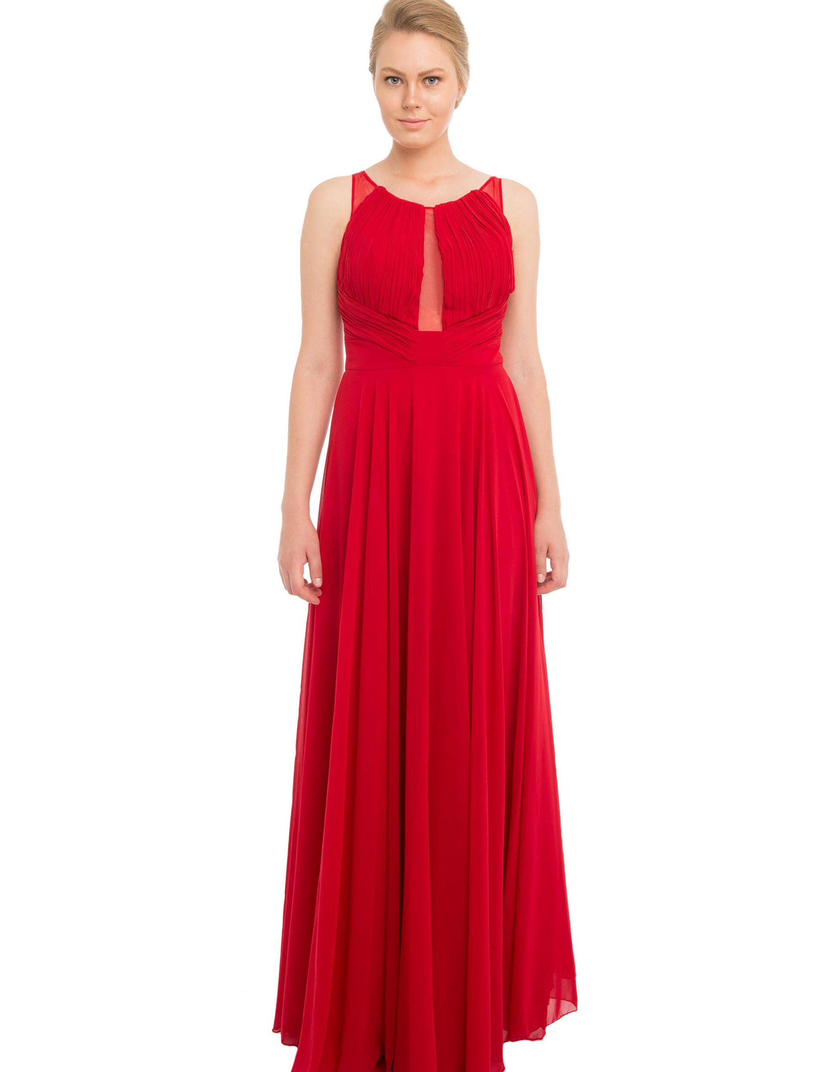 Kırmızı Dokuma Elbise