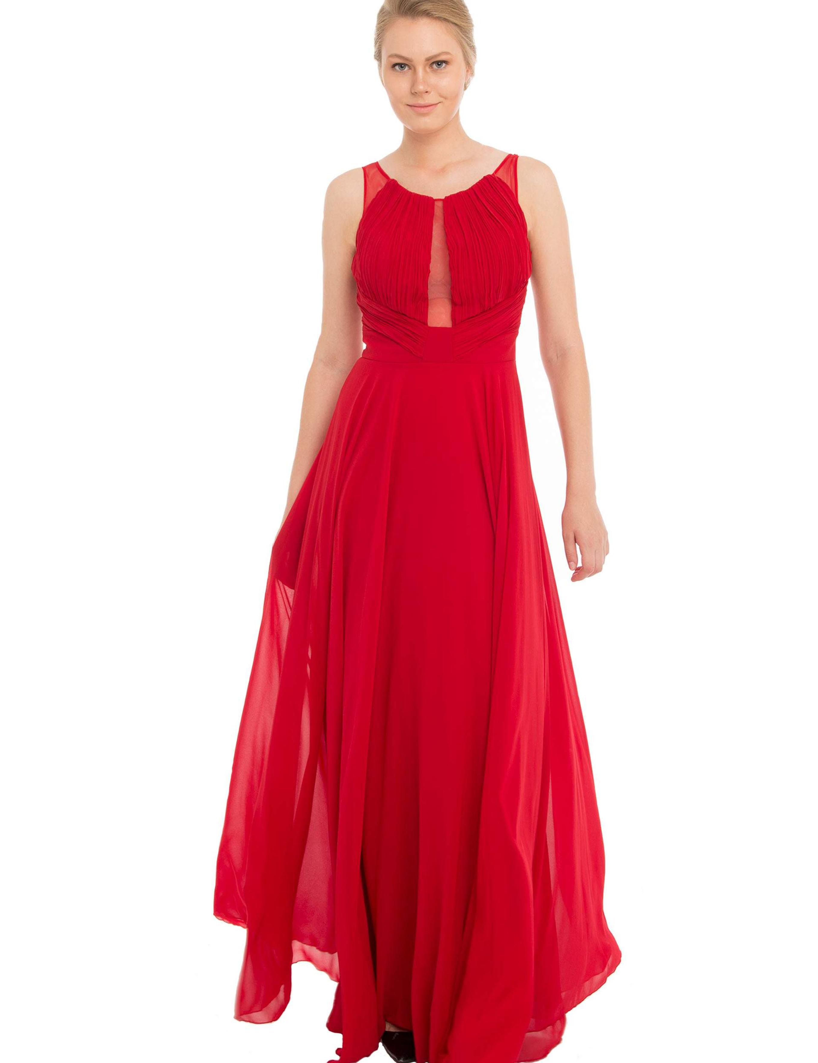 Kırmızı Dokuma Elbise