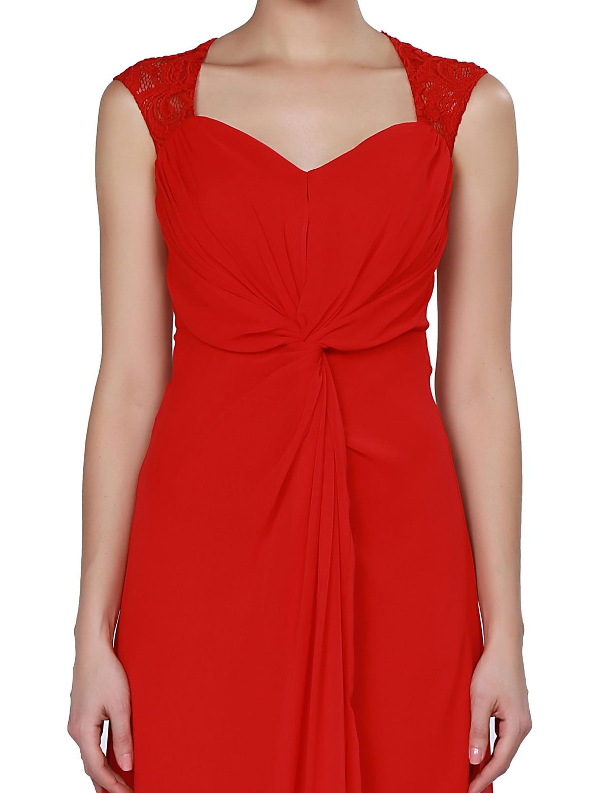 Kırmızı Dokuma Elbise - 50195615005