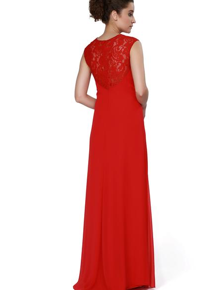 Kırmızı Dokuma Elbise - 50195615005