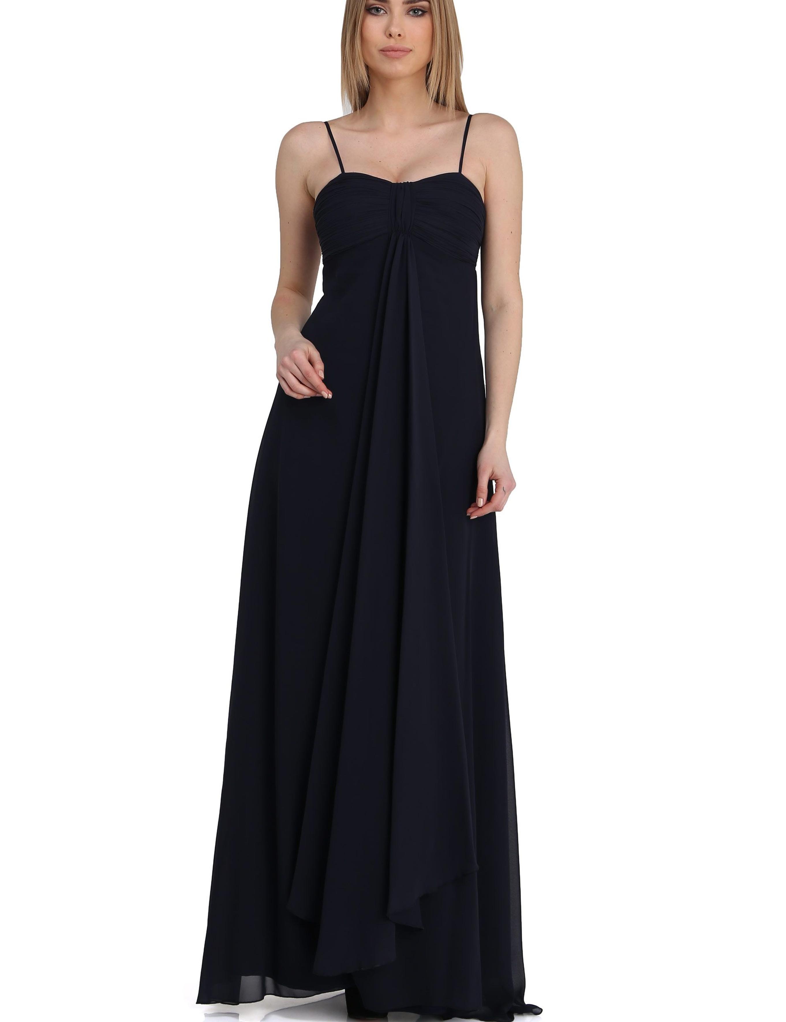 Lacivert Dokuma Elbise