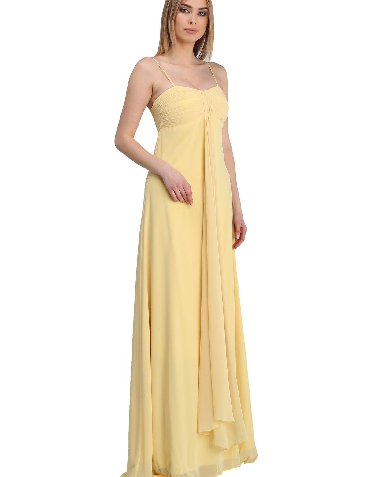 Sarı Dokuma Elbise - 50195631004