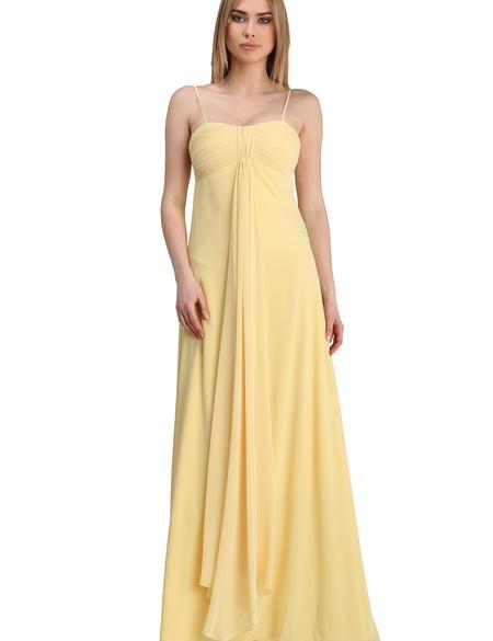 Sarı Dokuma Elbise - 50195631004