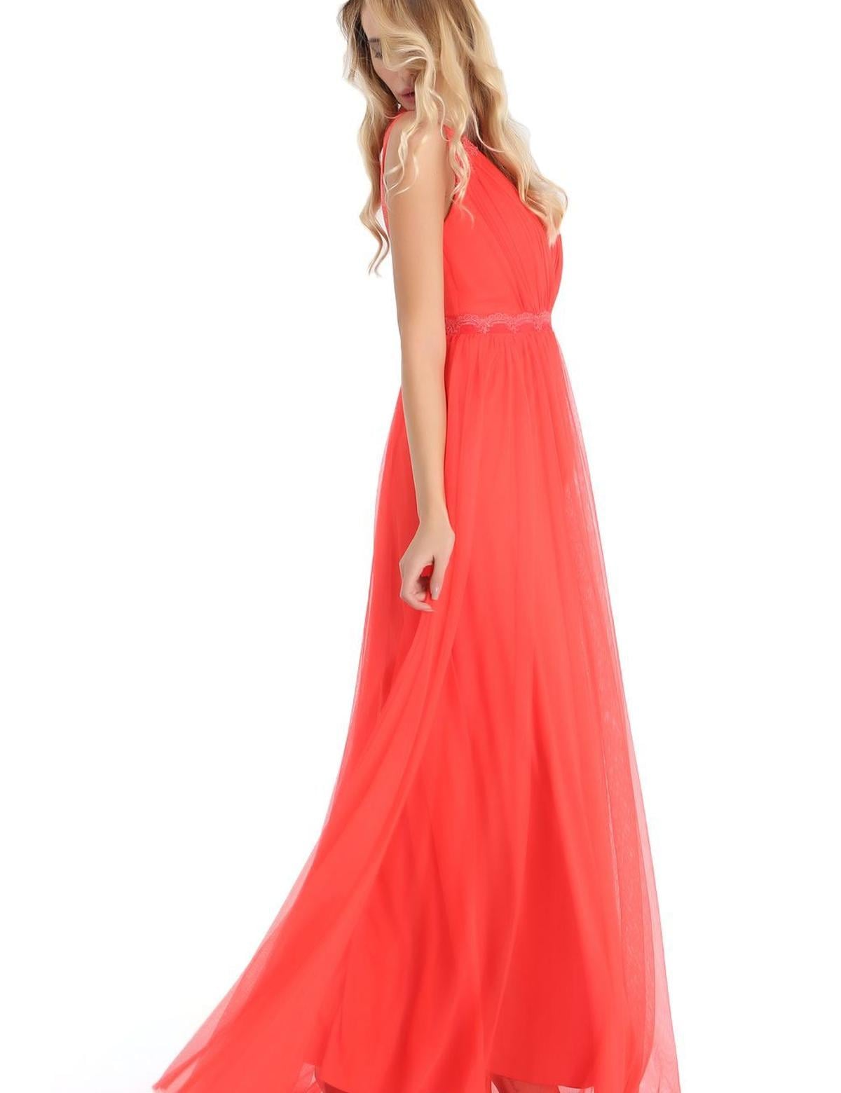 Kırmızı Dokuma Elbise - 50195632004