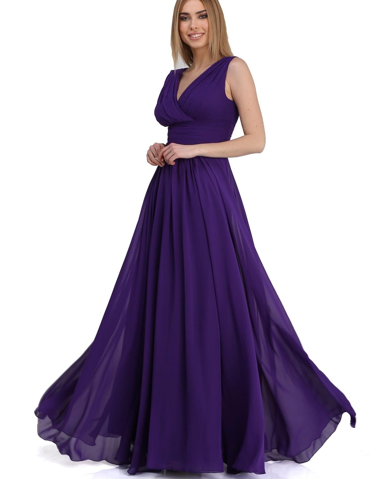 Mor Dokuma Elbise - 50195643005