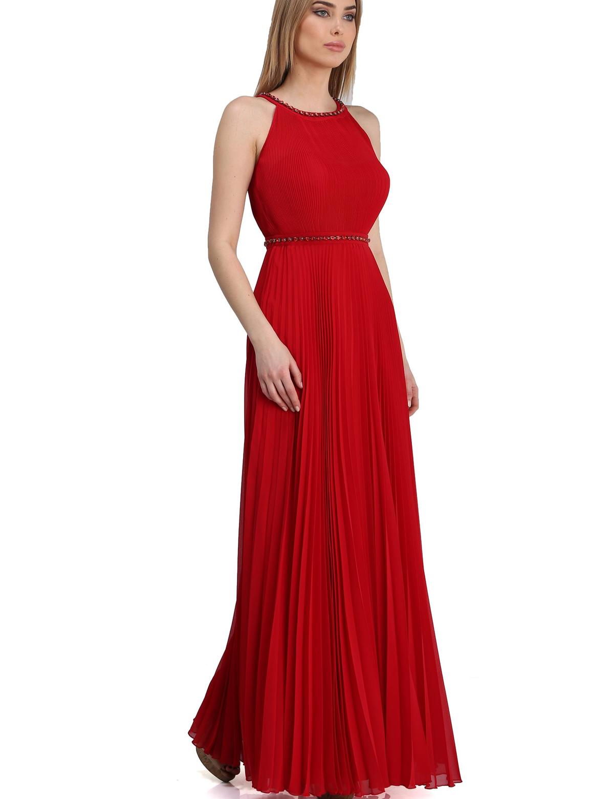 Kırmızı Dokuma Elbise - 50195646004