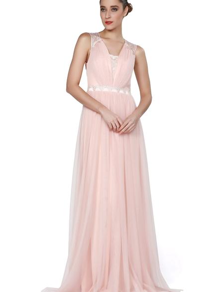 Pembe Dokuma Elbise - 50195647002