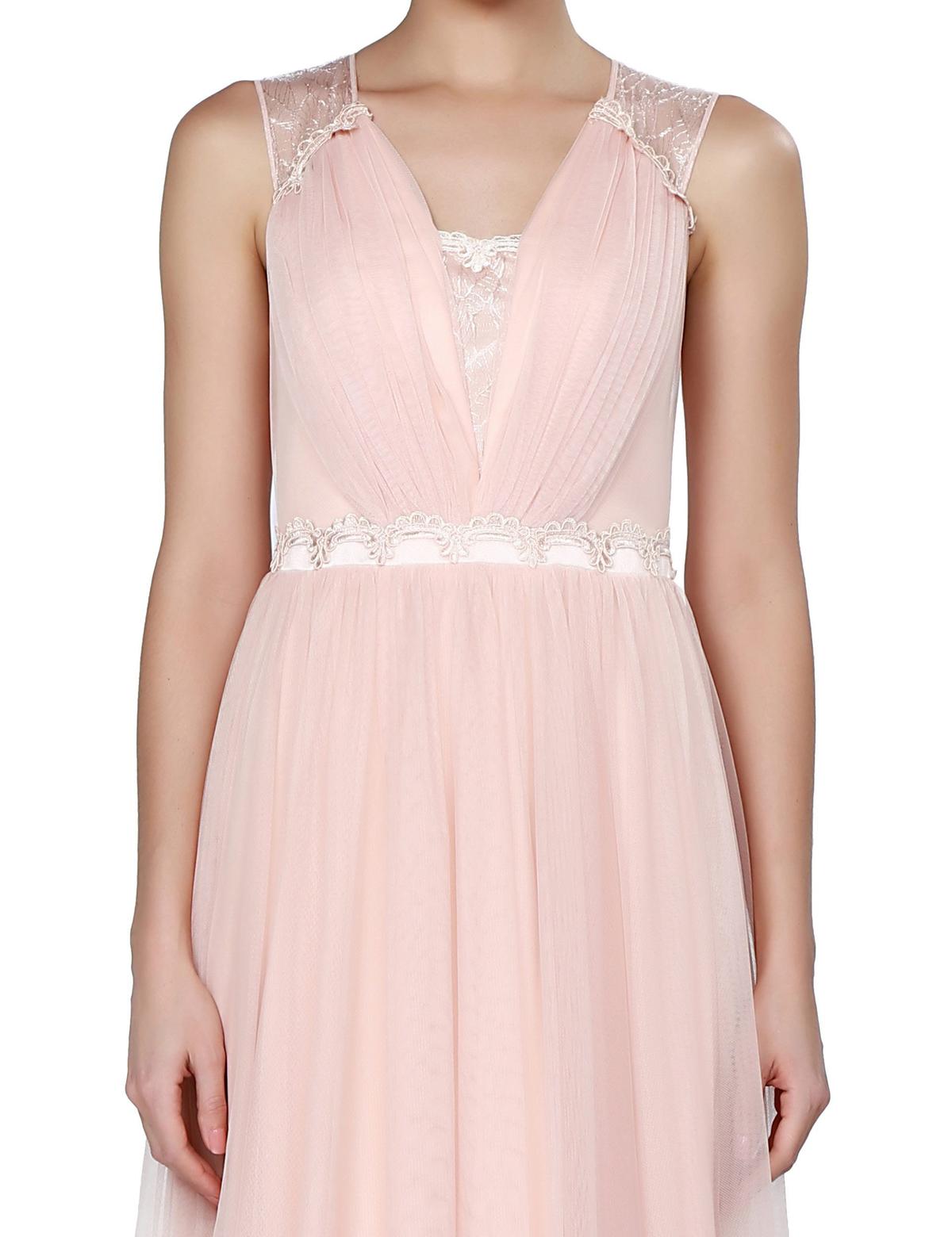 Pembe Dokuma Elbise - 50195647002