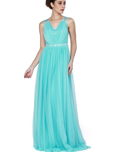 Yeşil Dokuma Elbise - 50195648002