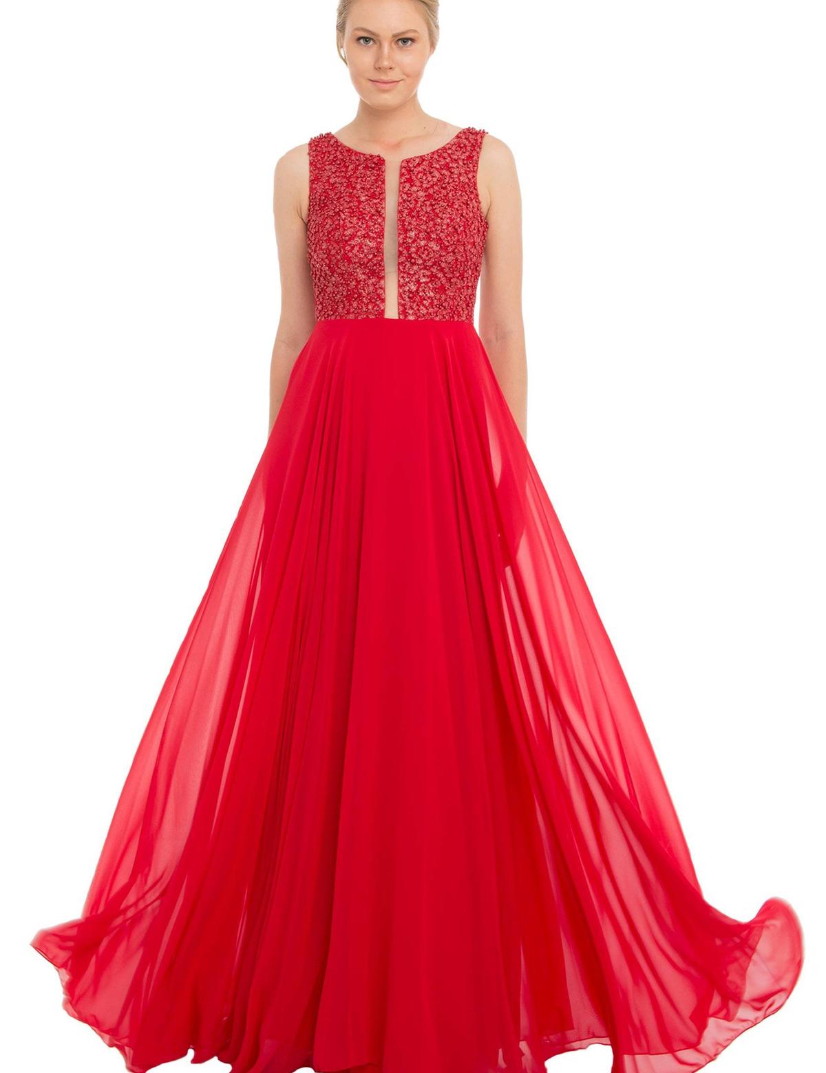 Kırmızı Dokuma Elbise