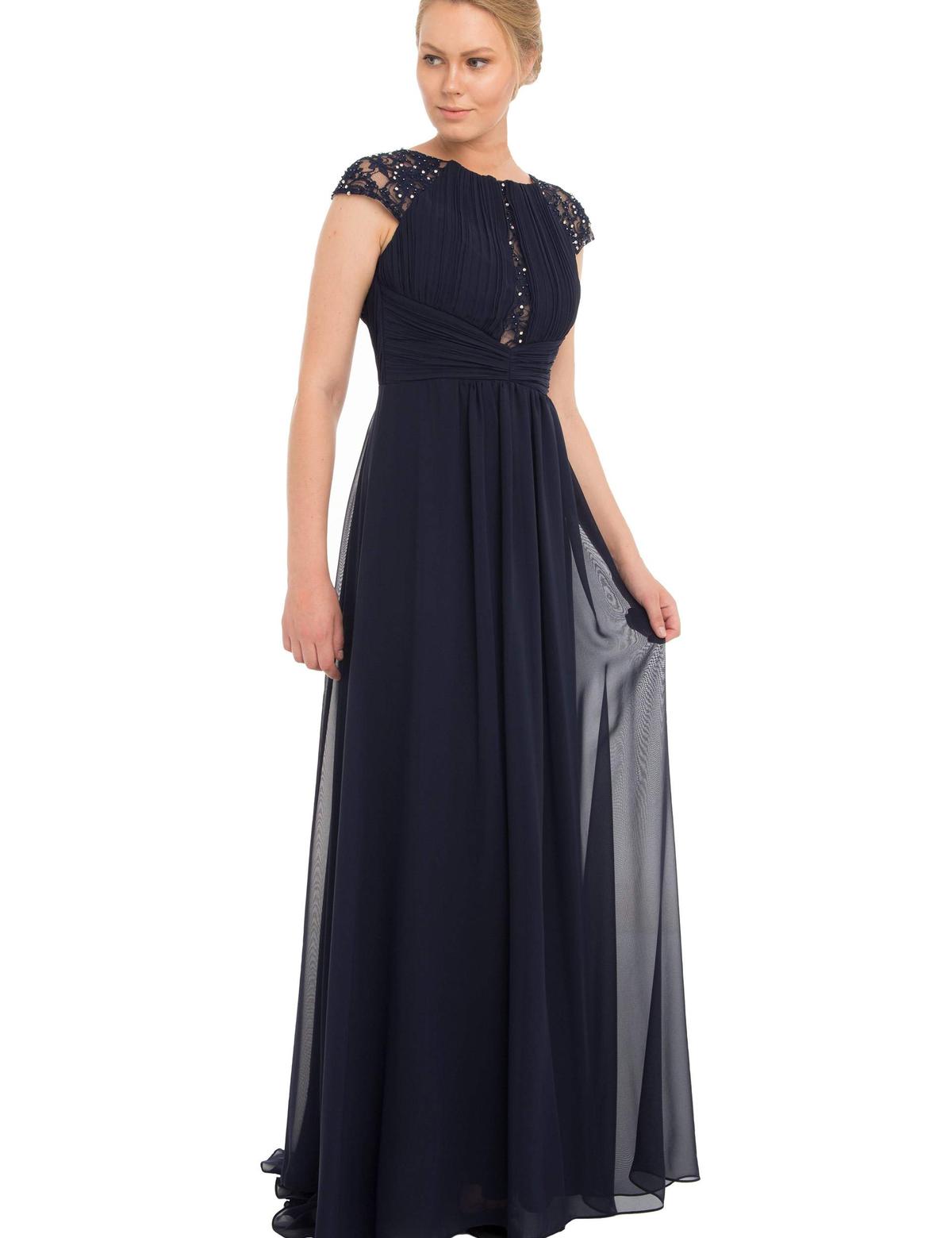 Lacivert Dokuma Elbise - 50195653004