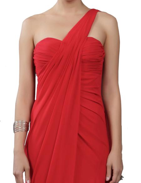 Kırmızı Dokuma Elbise - 50195661006