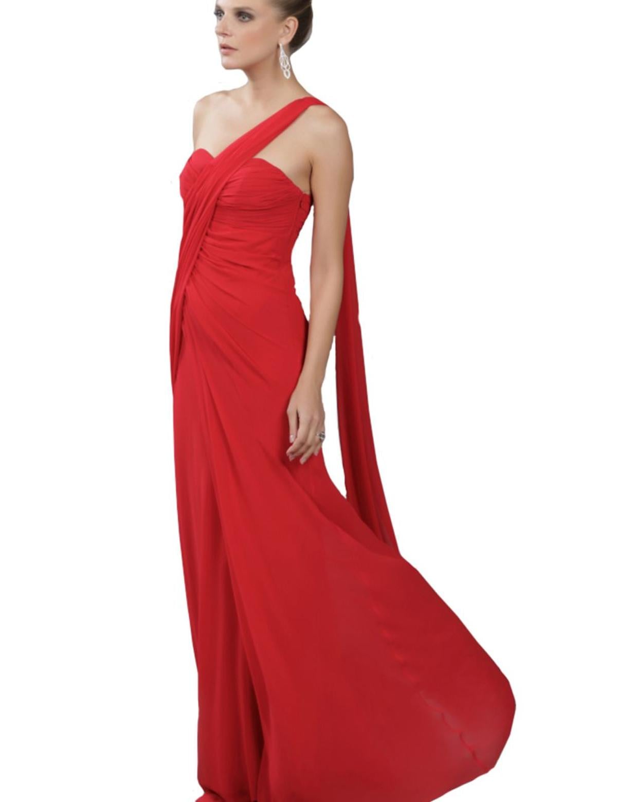 Kırmızı Dokuma Elbise