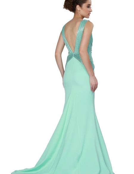 Yeşil Dokuma Elbise - 50195662007