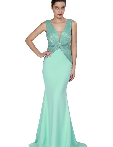 Yeşil Dokuma Elbise - 50195662007