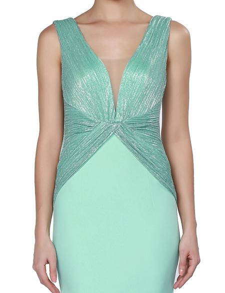 Yeşil Dokuma Elbise - 50195662007