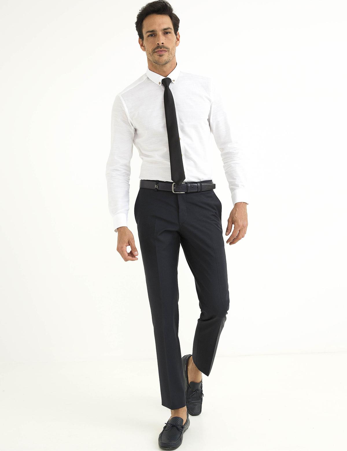 Lacivert Slim Fit Pantolon
