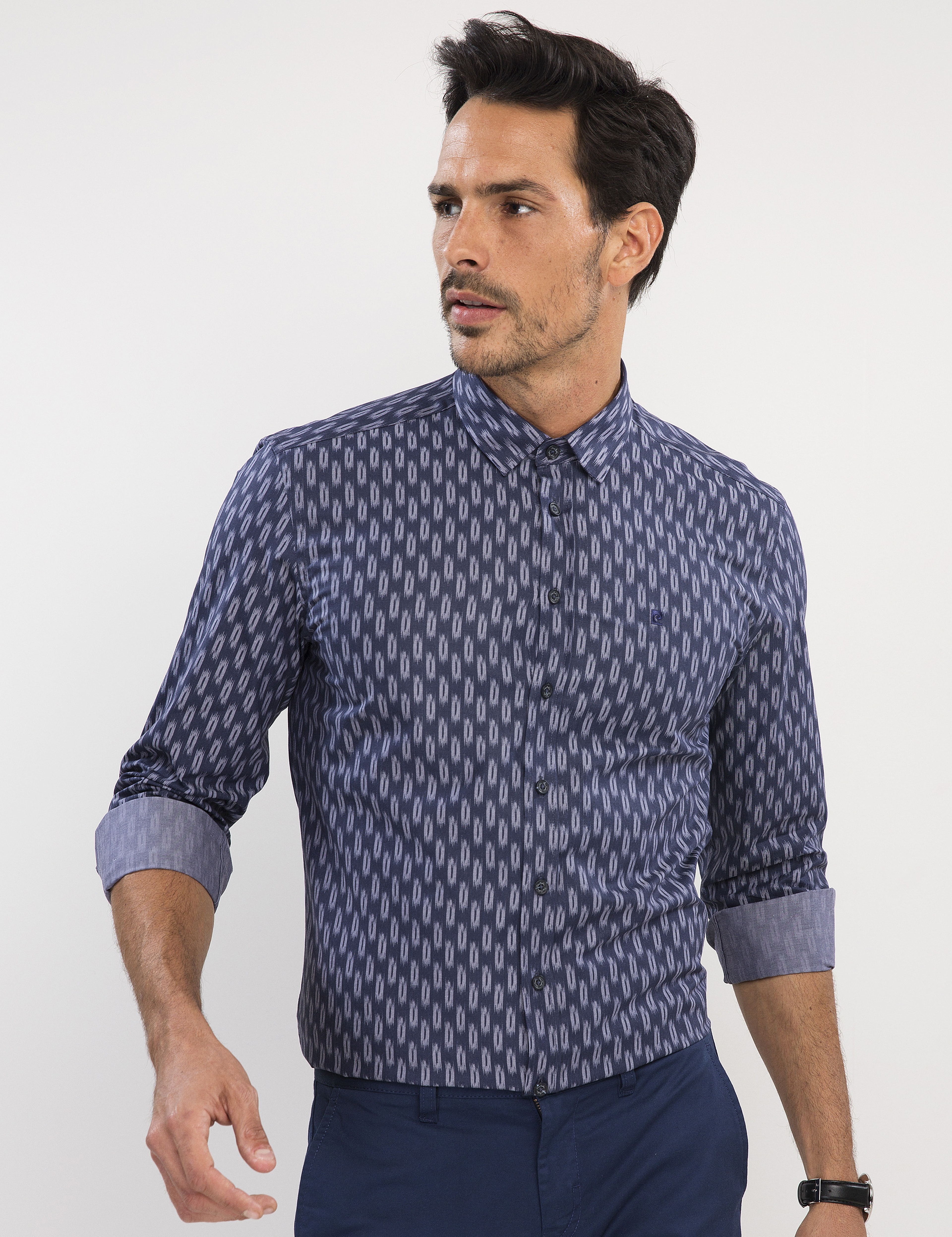 Lacivert Slim Fit Gömlek - Image 3
