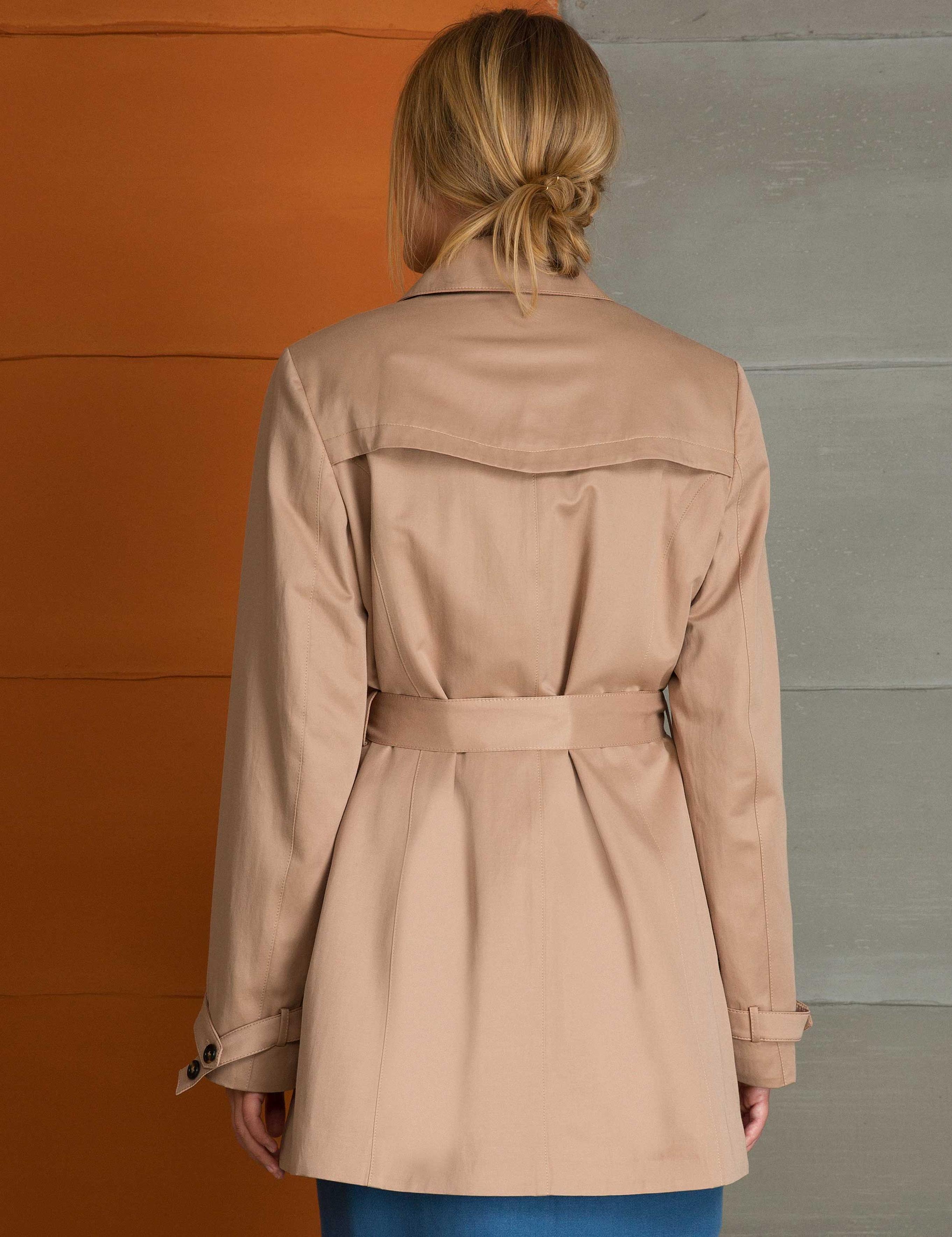 Camel Slim Fit Trençkot