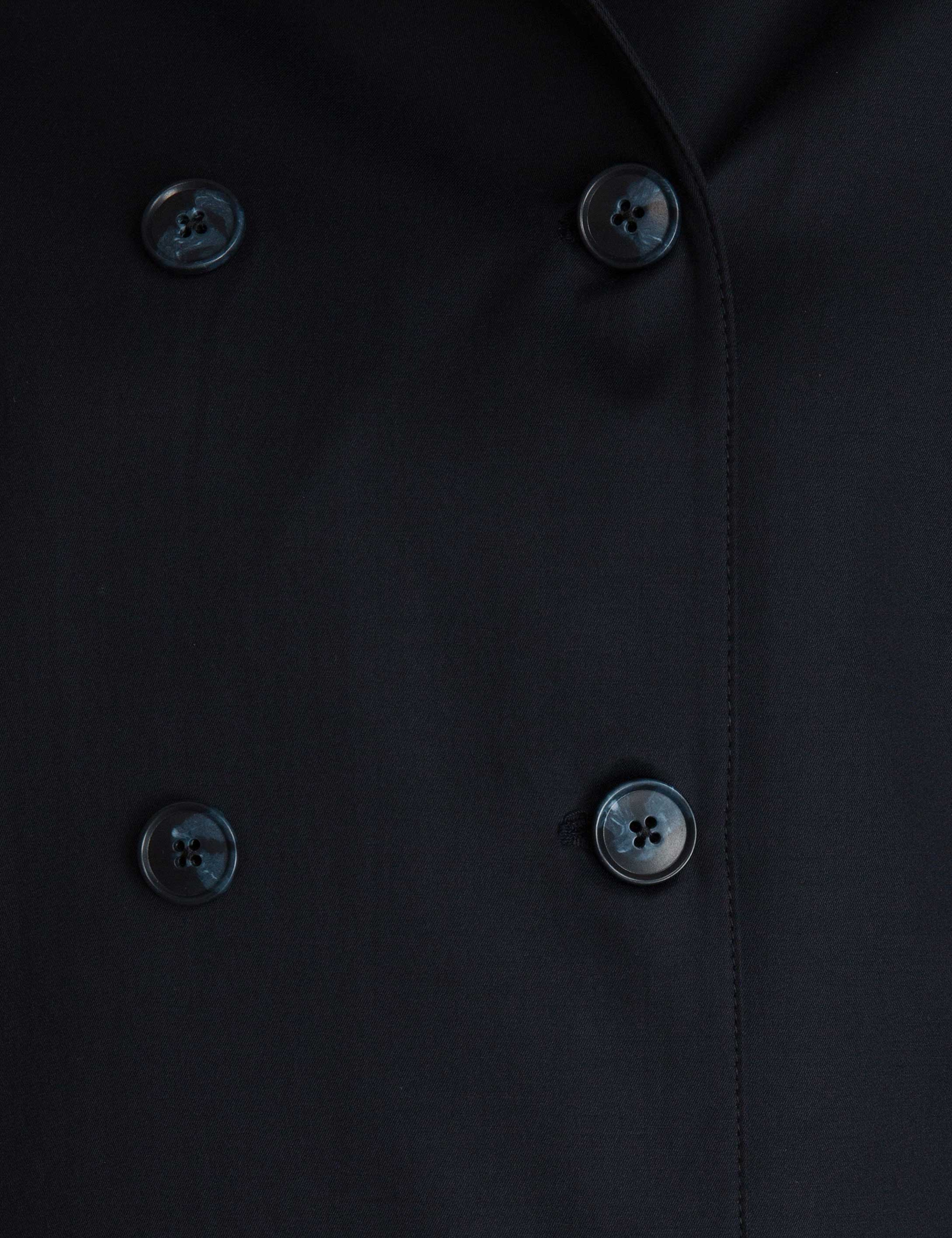 Lacivert Slim Fit Trençkot