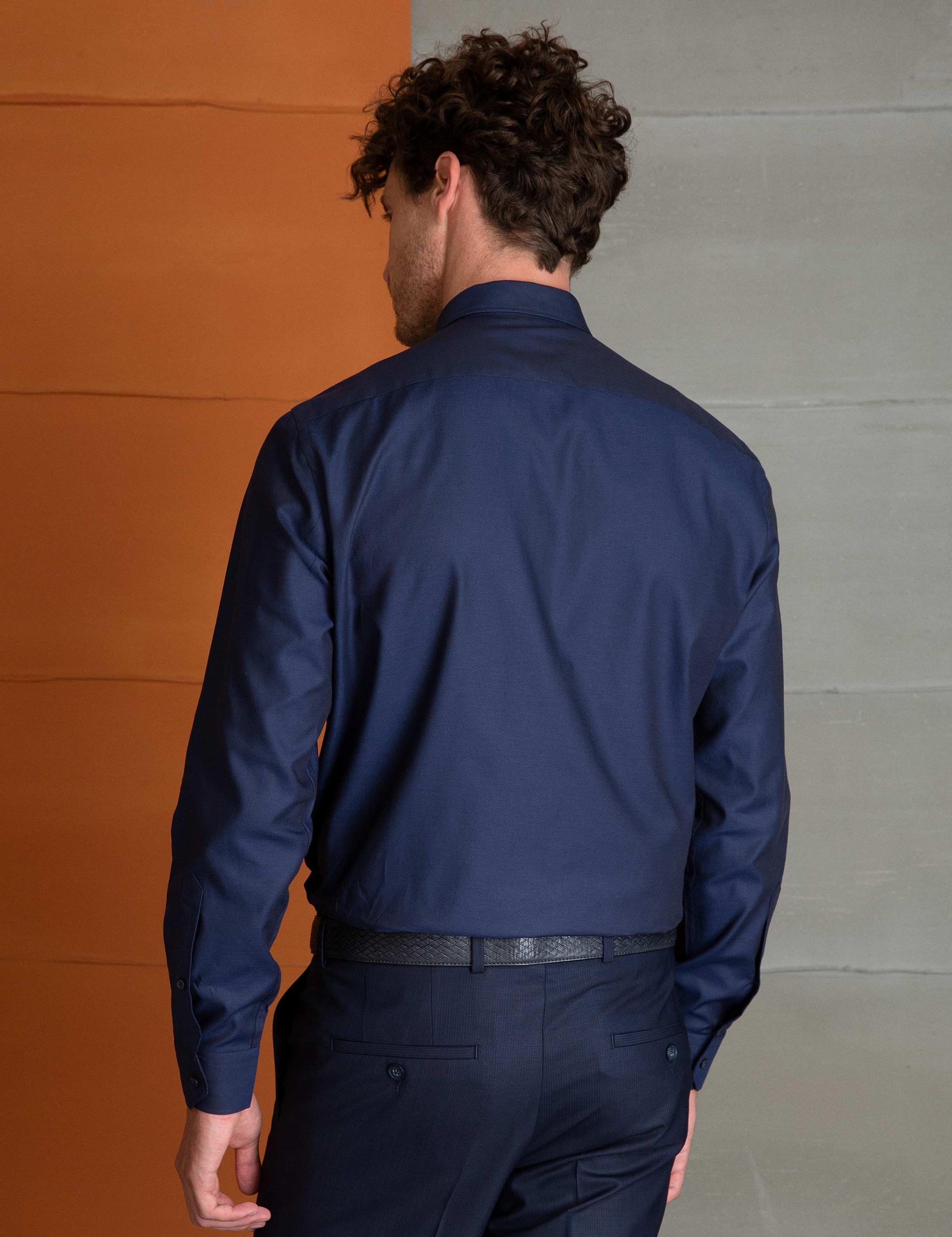 Lacivert Slim Fit Gömlek