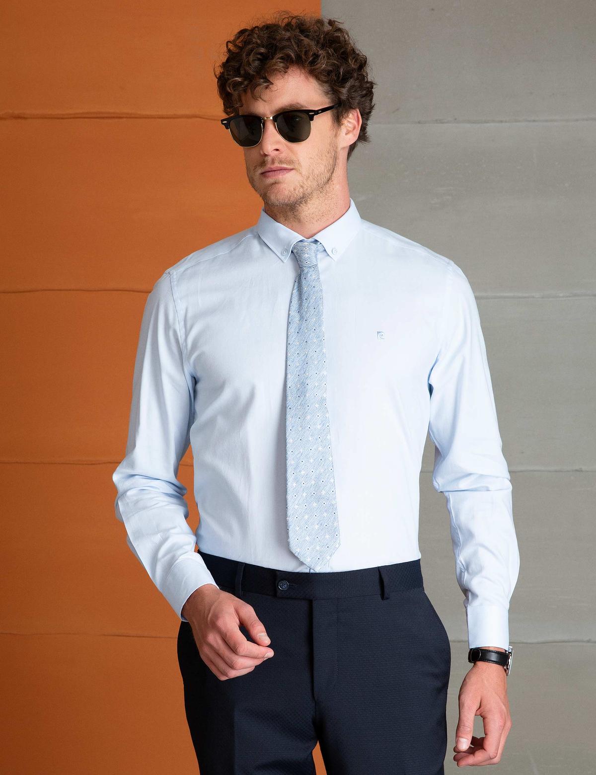 Açık Mavi Slim Fit Gömlek - 50198922008