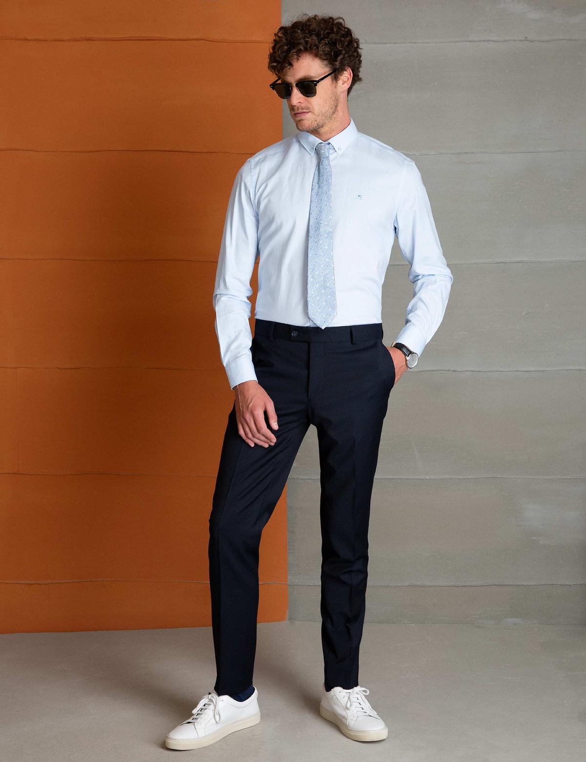 Açık Mavi Slim Fit Gömlek