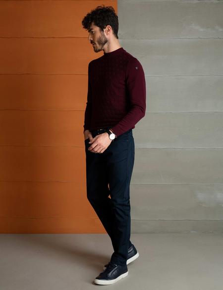 Lacivert Slim Fit Chino Pantolon - 50199168009