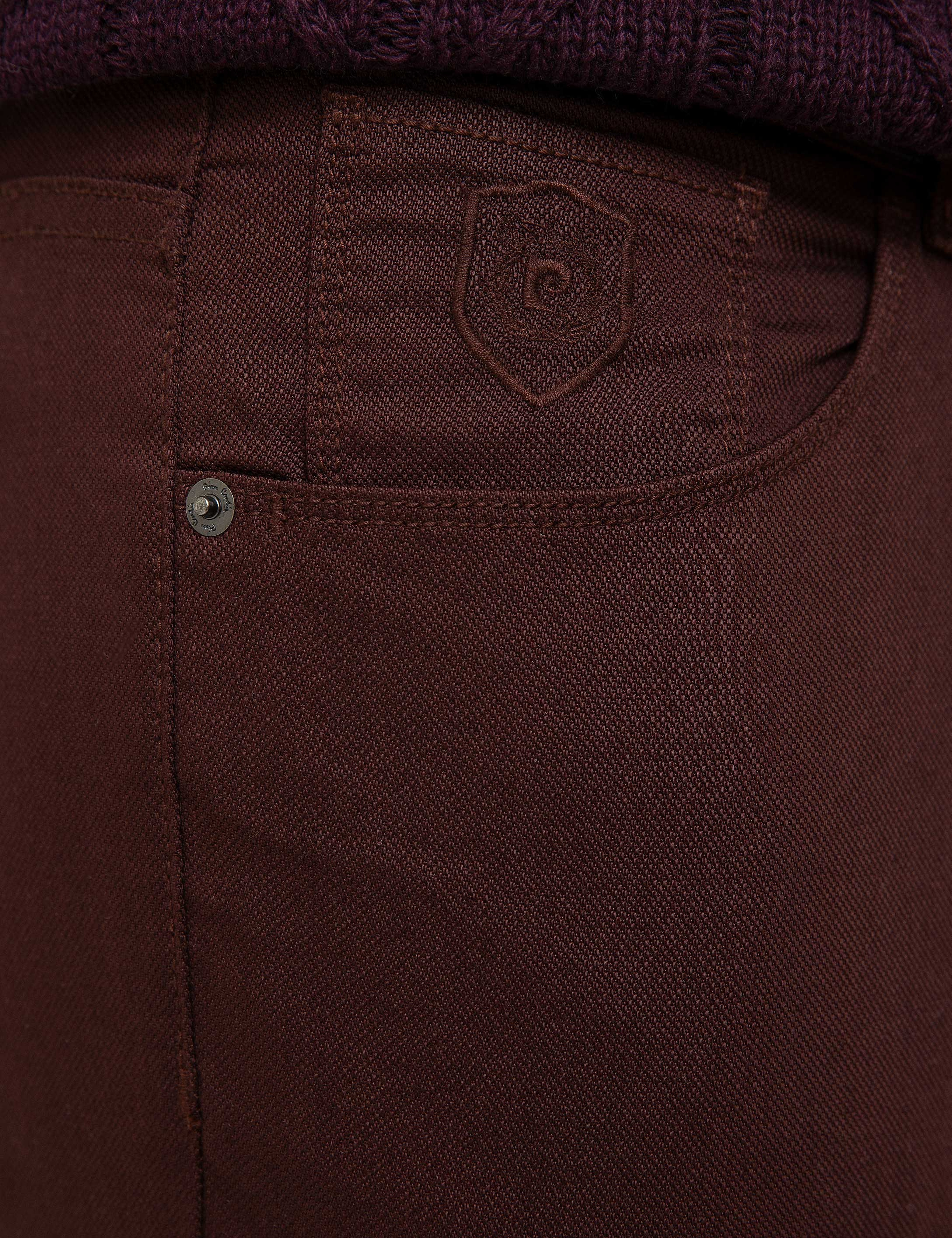 Bordo Slim Fit Chino Pantolon