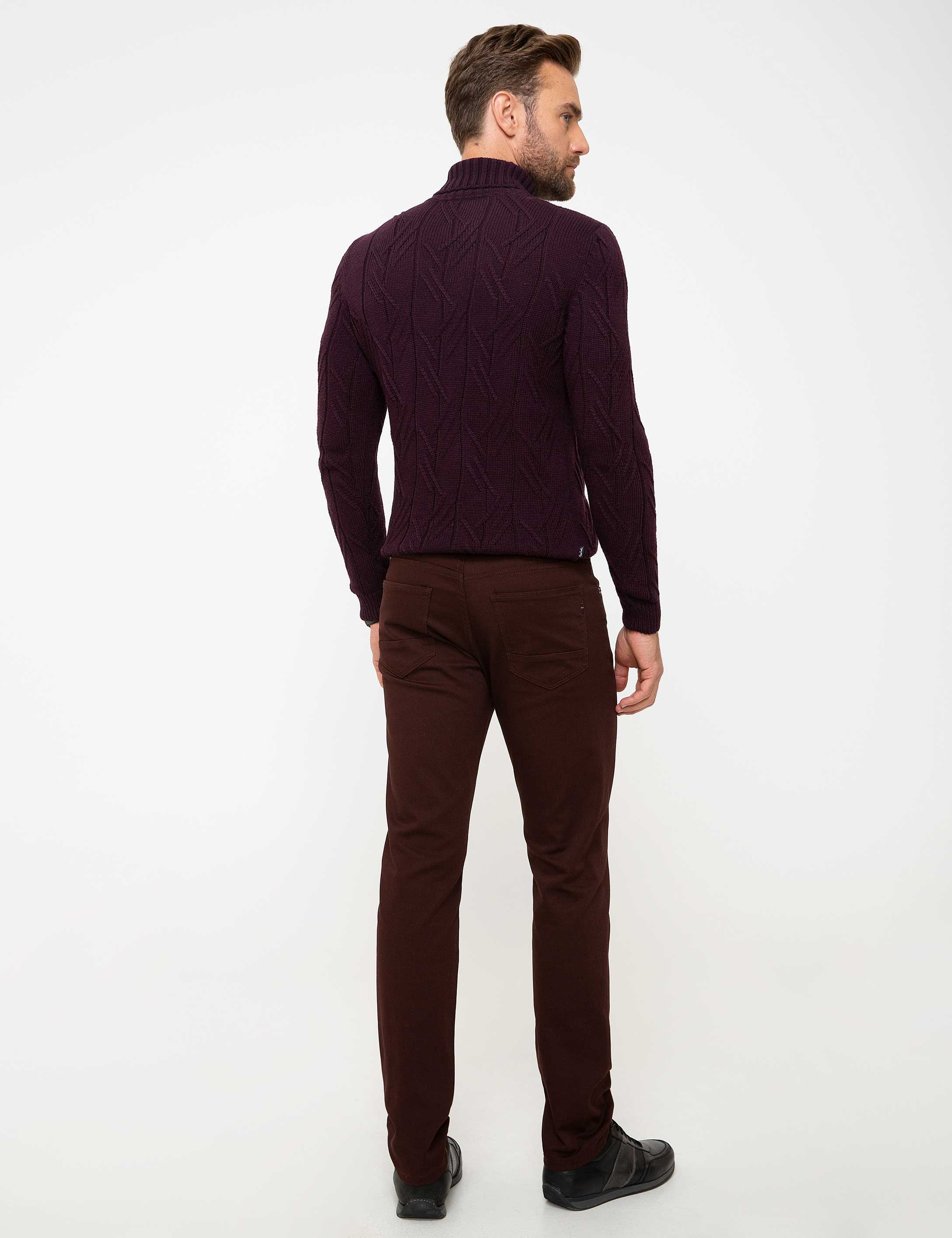 Bordo Slim Fit Chino Pantolon - Image 3