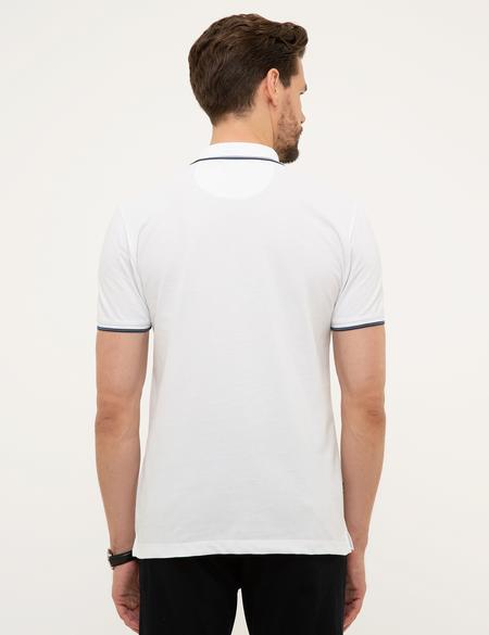 Beyaz Slim Fit Polo Yaka T-Shirt - 50199331006