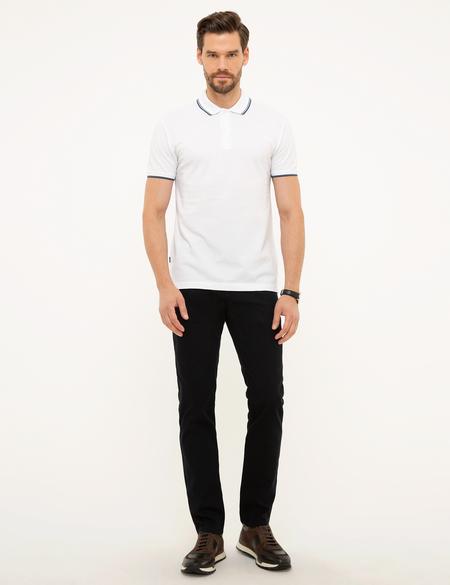 Beyaz Slim Fit Polo Yaka T-Shirt - 50199331006