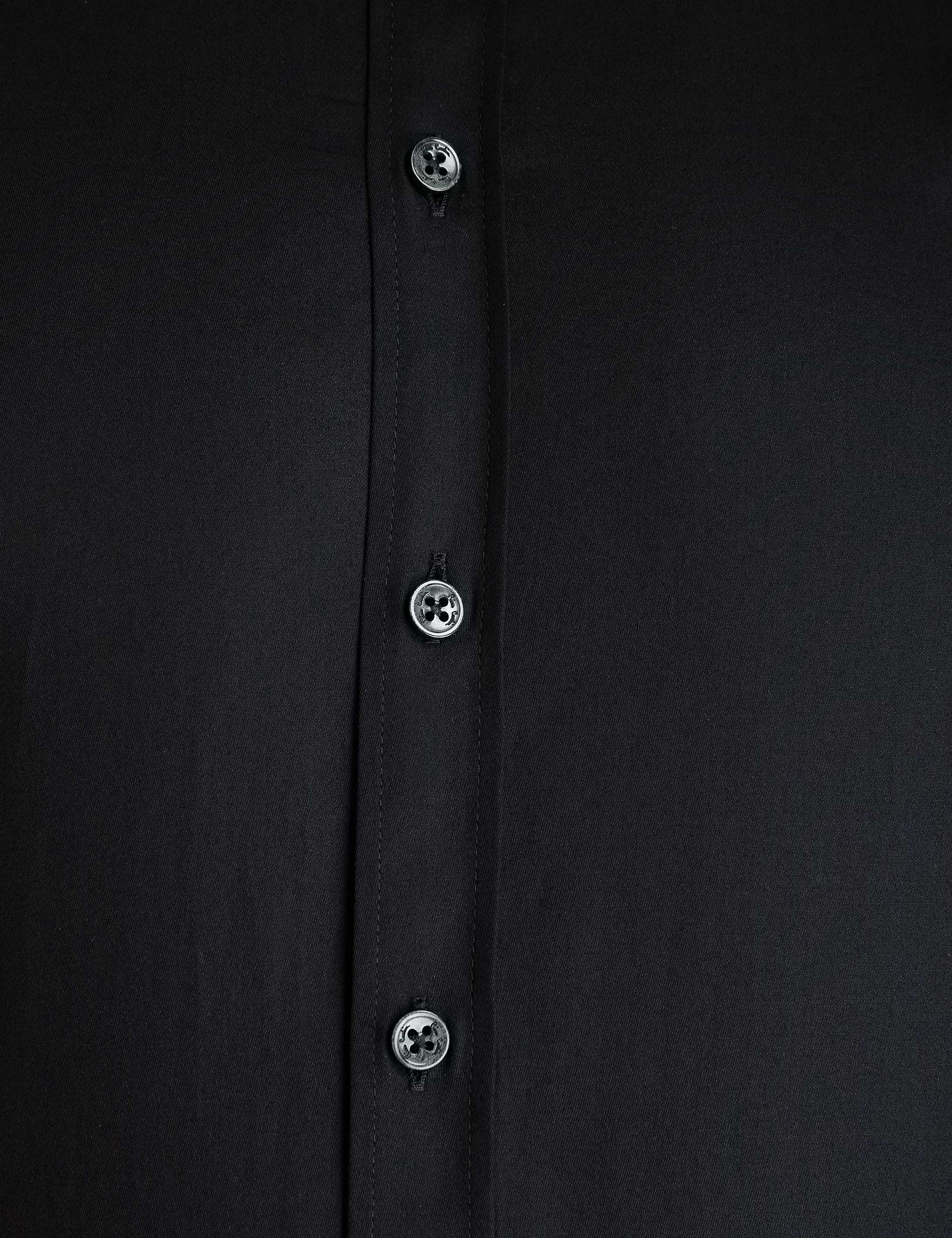 Siyah Slim Fit Gömlek - Image 4