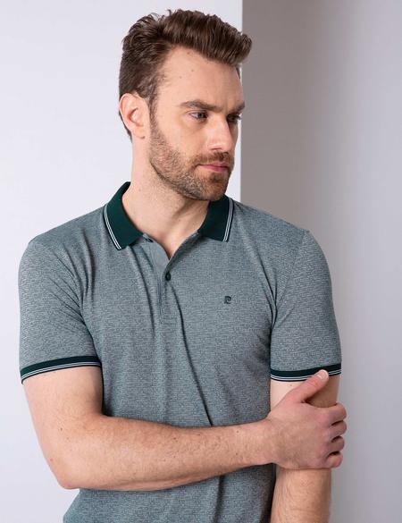 Koyu Yeşil Slim Fit Polo Yaka T-Shirt - 50199336010