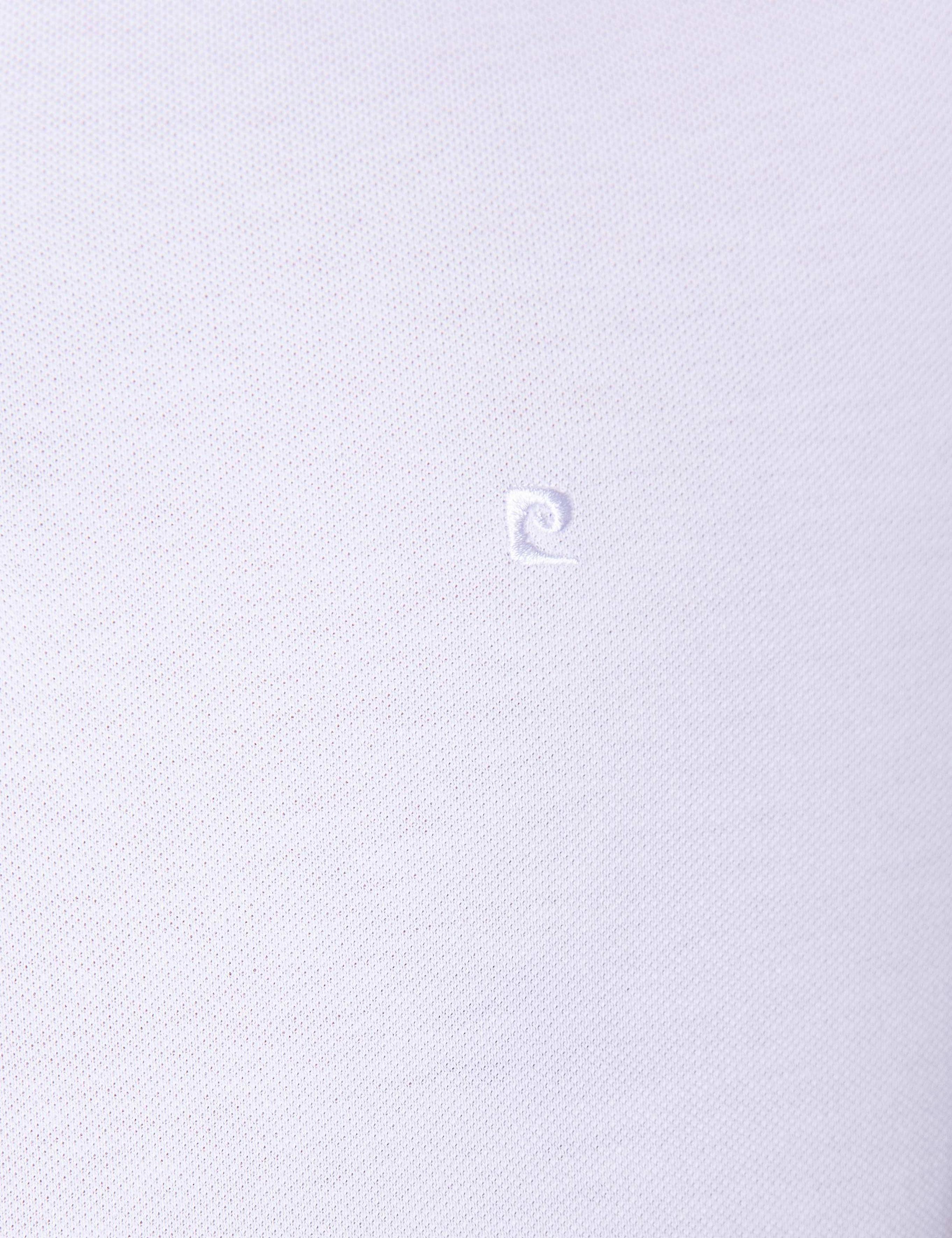 Beyaz Slim Fit Polo Yaka Basic Tişört