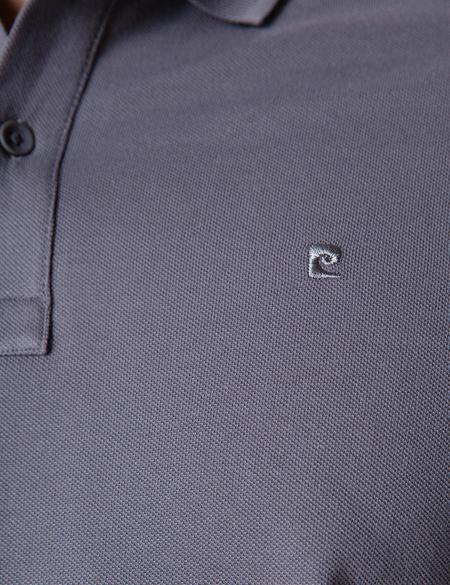 Koyu Gri Slim Fit Basic Polo Yaka T-Shirt - 50199338071