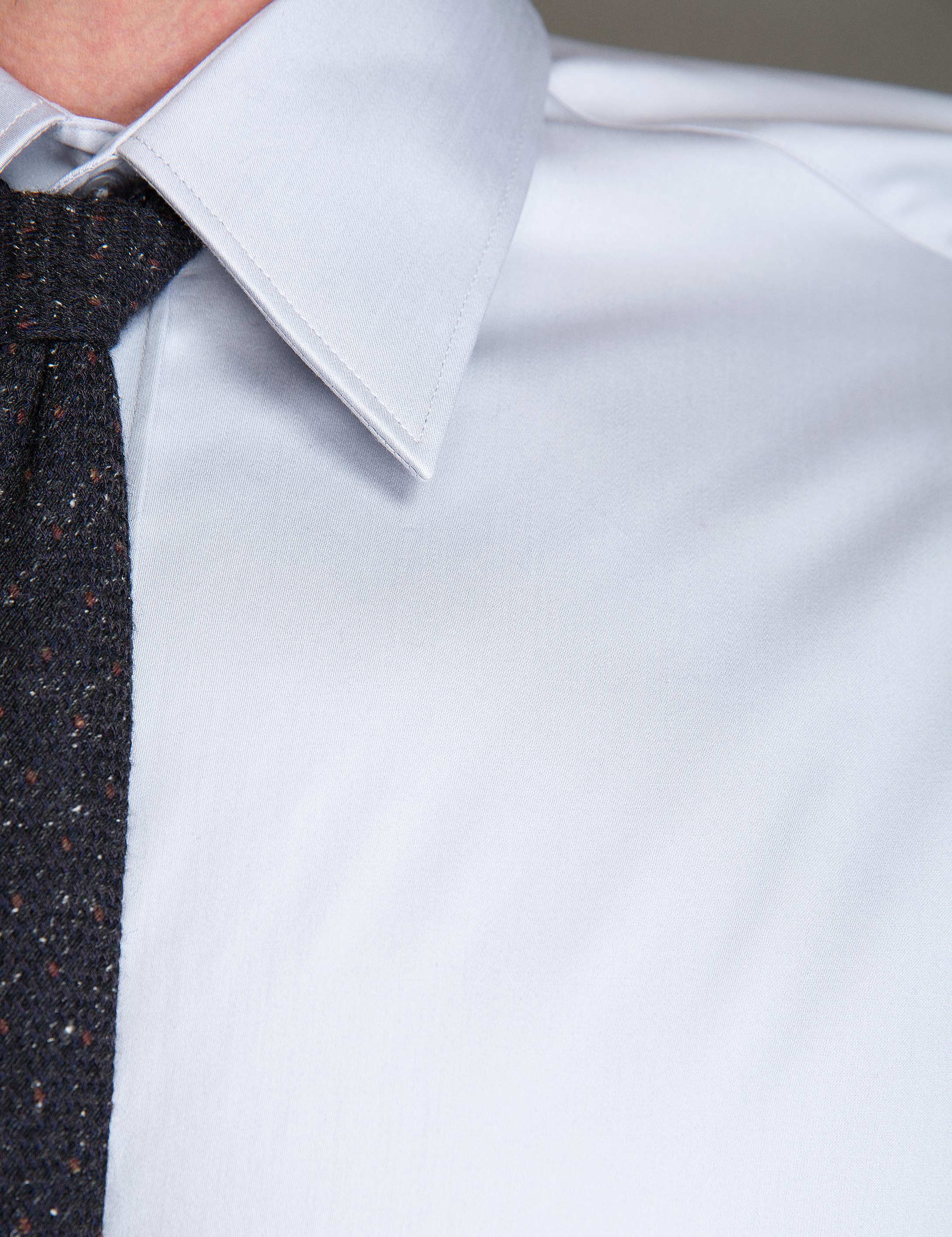 Gri Slim Fit Gömlek - Image 4
